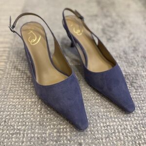 Sam Edelman Bianka Slingback Violet Suede Heels (8.5)